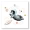 Designart - Little Penguin Flying Stars and Planets II - Farmhouse Canvas Wall Art Print